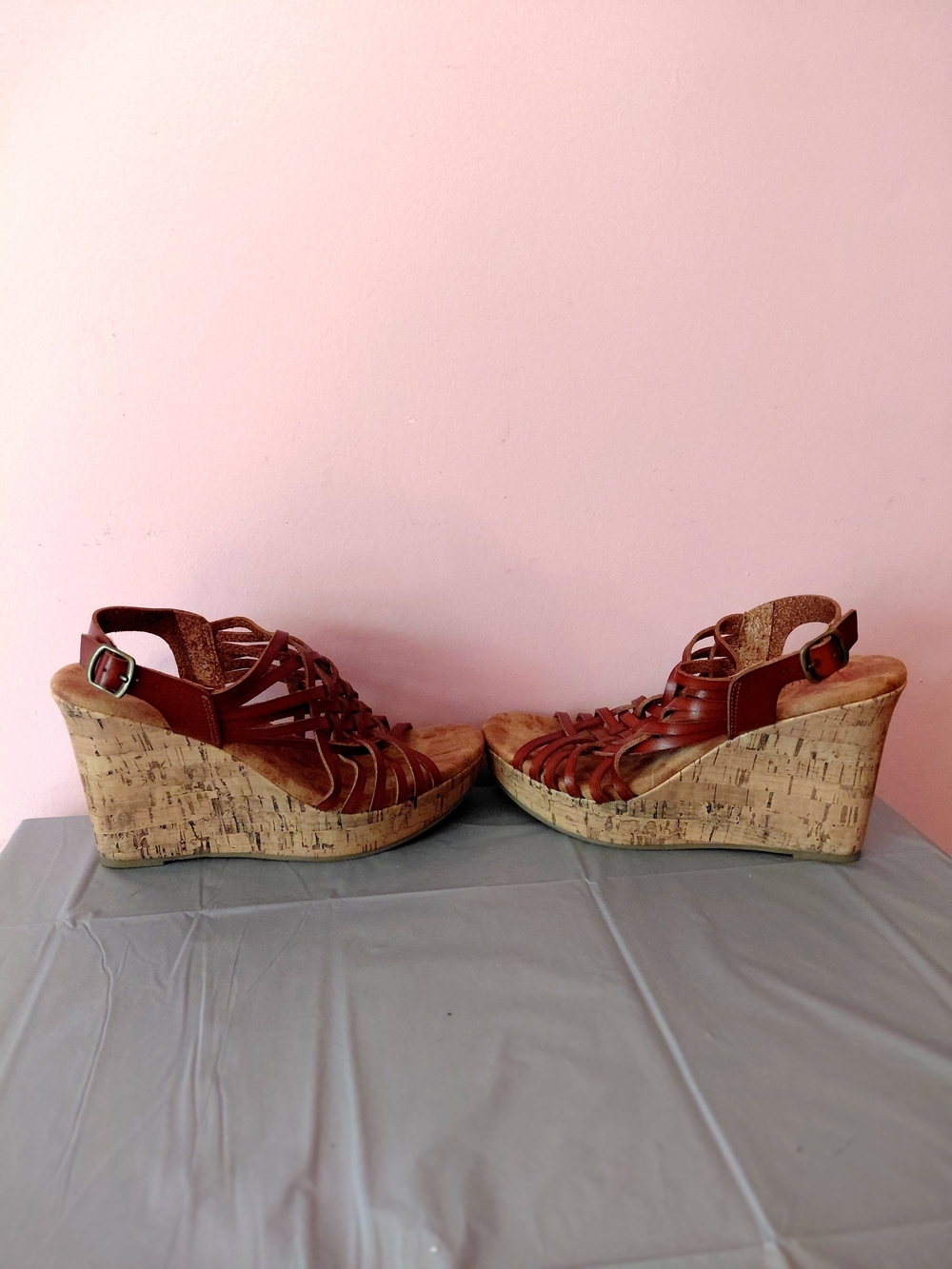 NEW without Tag Jellypop Boulevard Sz 7.5 Wedge Sandal 4 Inch Heel. - Picture 7 of 14